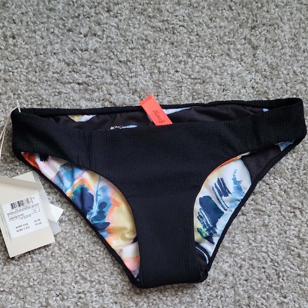 Maaji Black and Blue Bikini Swim Bottom